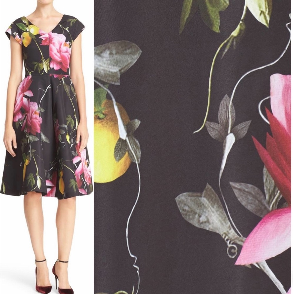 Ted Baker Nimah Cirtus Bloom Print Floral Dress